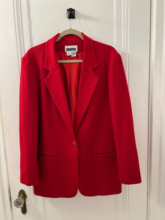 Prophecy Jackets & Blazers - Vintage Red Single-Button Wool Blazer